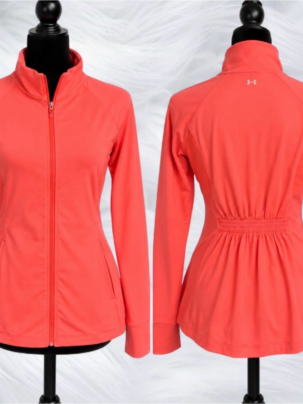 Under Armour Coral Fitted Full Zip Athletic Jacket – Large